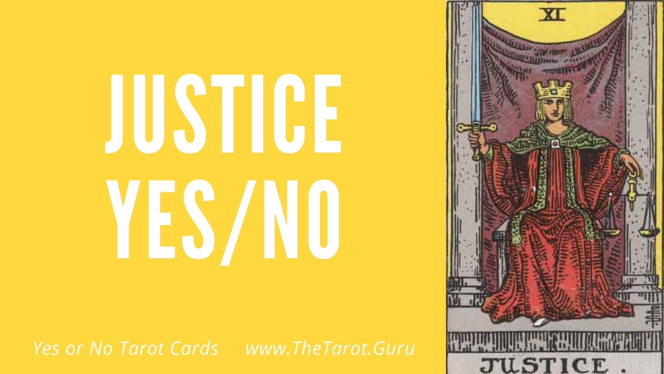 Justice Yes or No Tarot